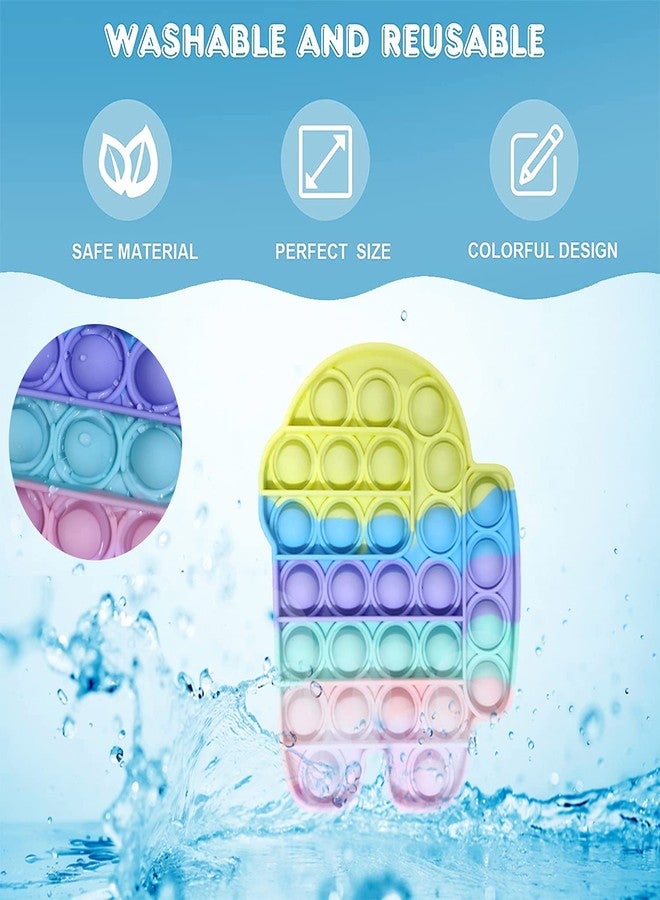 STOFFIER GARTEN Pop It Toy Pop It Fidget Toys Push Pop Sound Toy for Kids Silicone Sensory BPA Free Stress Relief Learning and Educational Toy for Kids Toddlers - Image 2